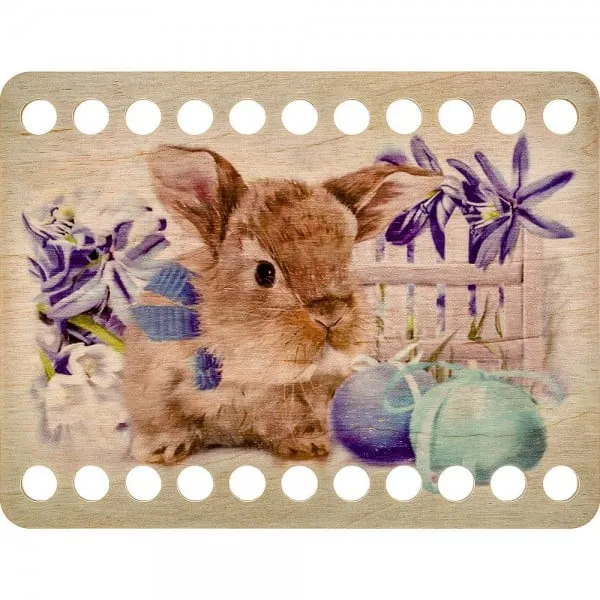 Lonjew Embroidery Floss Organizer Rabbit Themed Wood Dyeing, Wooden Thread Organizer, Embroidery Thread Separator, Yarn Work