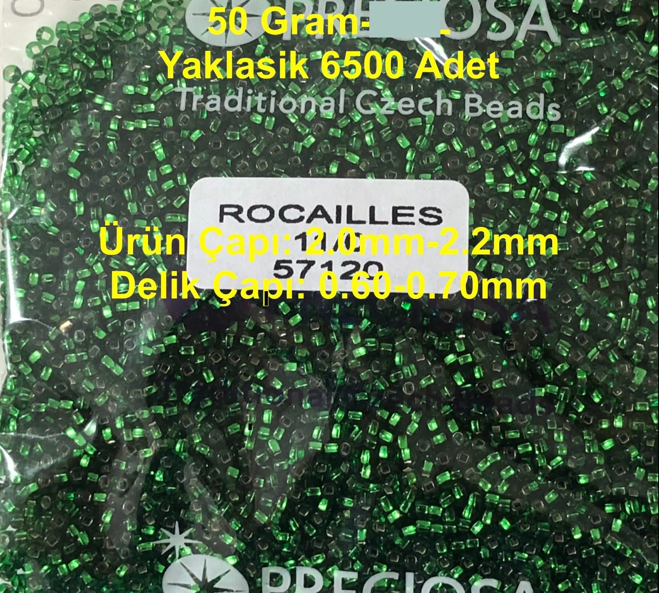 Preciosa Round Seed Beads 57120 11/0 3.5 Oz Square