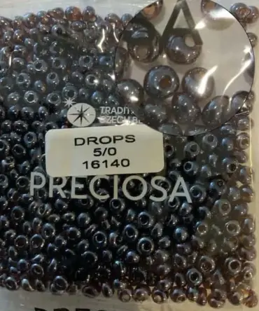 Preciosa Drops Beads 16140 5/0 3.5 Oz