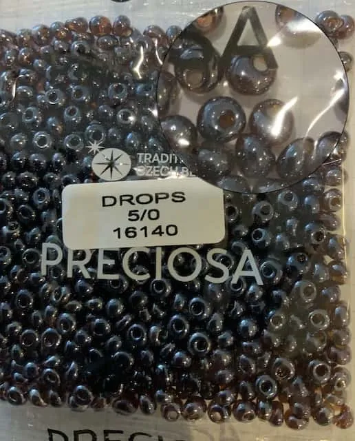 Preciosa Drops Beads 16140 5/0 3.5 Oz