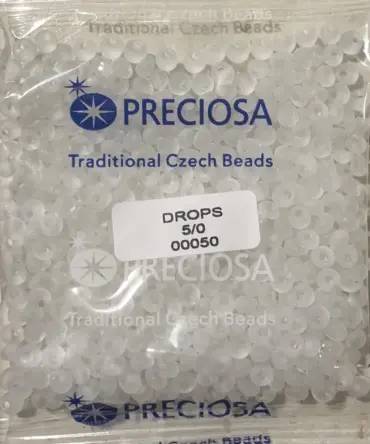 Preciosa Drops Beads 00050 5/0  3.5 Oz