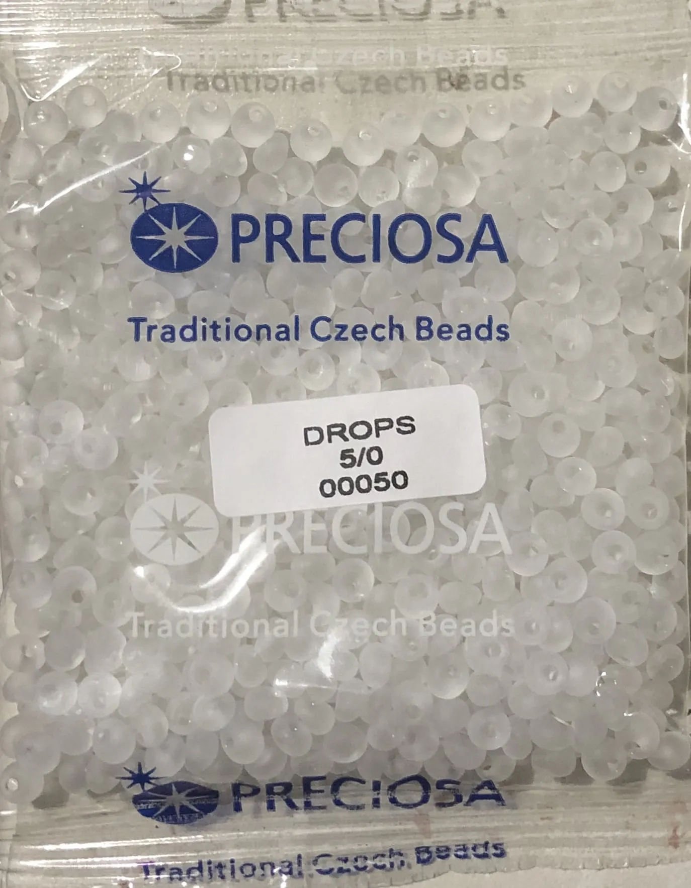 Preciosa Drops Beads 00050 5/0  3.5 Oz