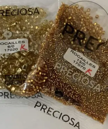 Preciosa Round Seed Beads 17020 6/0 3.5 Oz Square