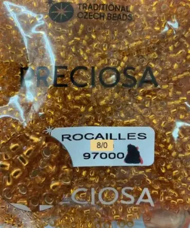 Preciosa Round Seed Beads 97000 8/0 3.5 Oz