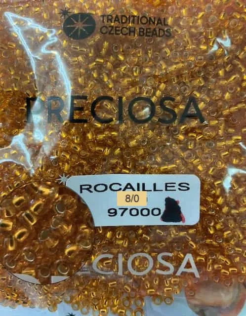 Preciosa Round Seed Beads 97000 8/0 3.5 Oz