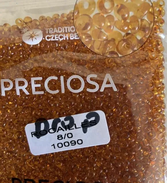 Preciosa Drops Beads 10090 8/0 3.5 Oz