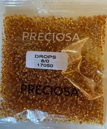 Preciosa Drops Beads 17050 8/0 3.5 Oz