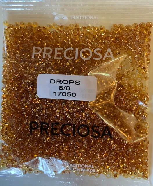 Preciosa Drops Beads 17050 8/0 3.5 Oz