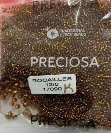 Preciosa Round Seed Beads 17090 12/0 3.5 Oz -Square