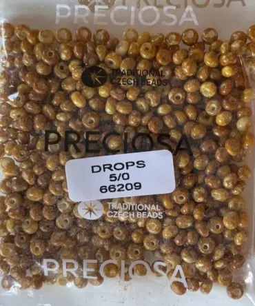Preciosa Drops Beads 66209 5/0 3.5 Oz