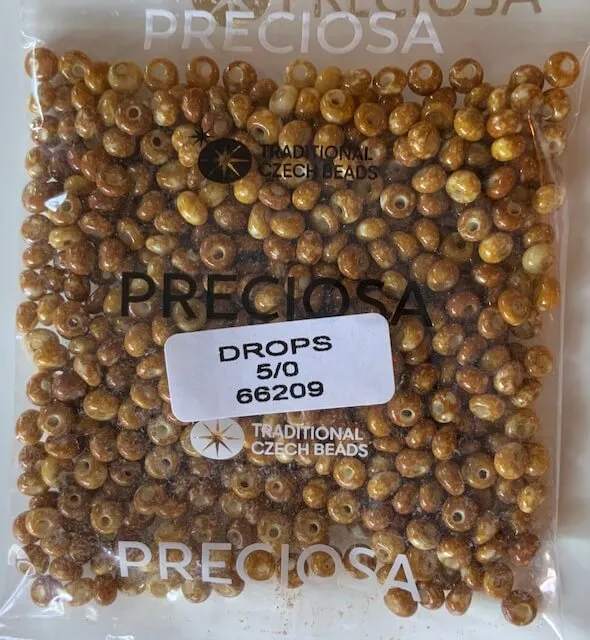 Preciosa Drops Beads 66209 5/0 3.5 Oz