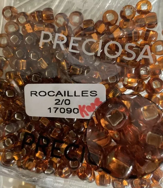 Preciosa Round Seed Beads 17090 2/0 3.5 Oz Square