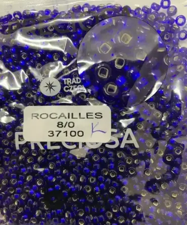 Preciosa Round Seed Beads 37100 8/0 3.5 Oz Square