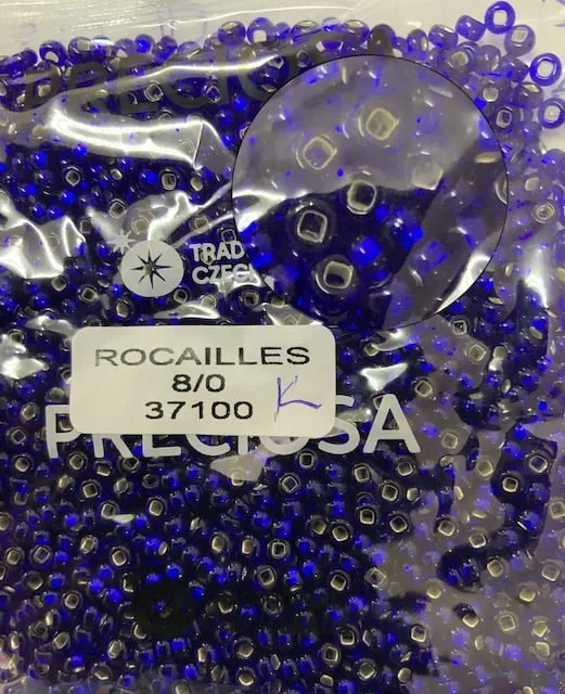 Preciosa Round Seed Beads 37100 8/0 3.5 Oz Square