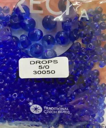 Preciosa Drops Beads 30050 5/0  3.5 Oz