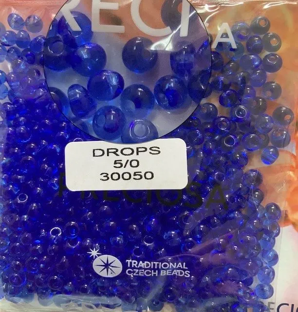 Preciosa Drops Beads 30050 5/0  3.5 Oz