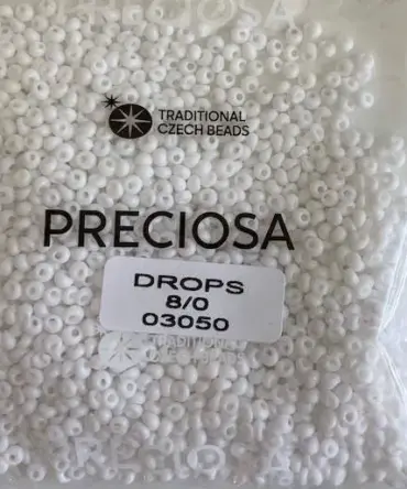 Preciosa Drops Beads 03050 8/0 3.5 Oz