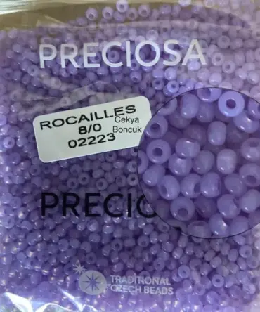 Preciosa Round Seed Beads 02223 8/0 3.5 Oz