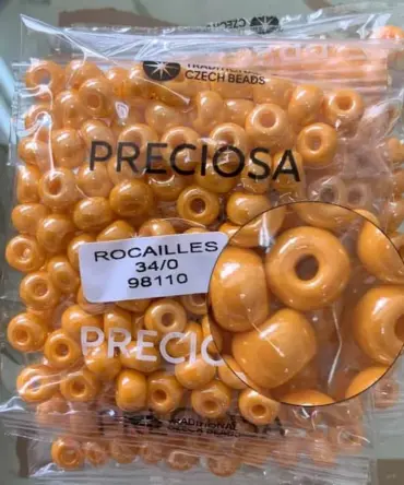 Preciosa Round Seed Beads 98110 34/0 3.5 Oz