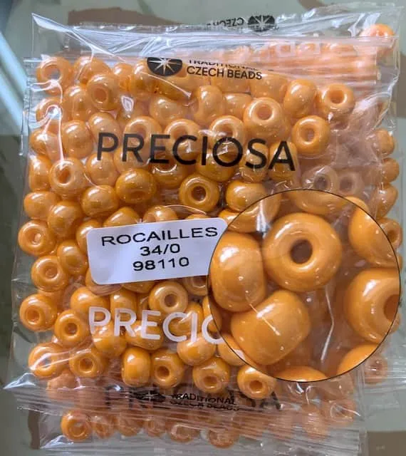 Preciosa Round Seed Beads 98110 34/0 3.5 Oz