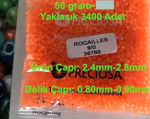 Preciosa Round Seed Beads 38789 9/0 3.5 Oz Matte