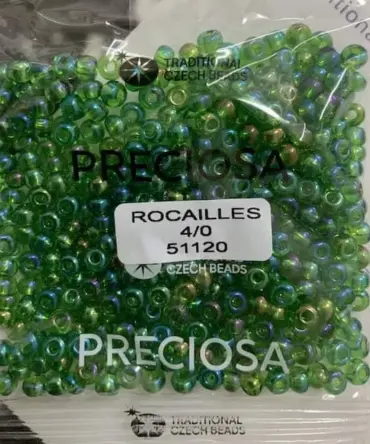 Preciosa Round Seed Beads 51120 4/0 3.5 Oz