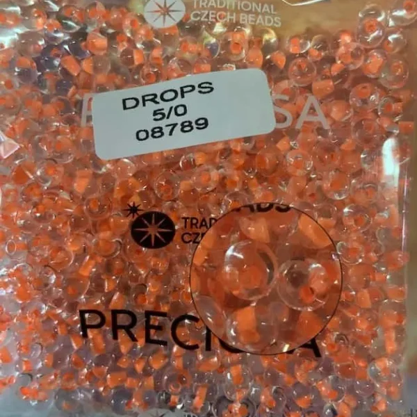 Preciosa Drops Beads 08789 5/0  3.5 Oz