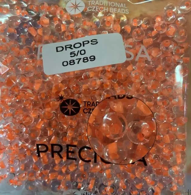 Preciosa Drops Beads 08789 5/0  3.5 Oz