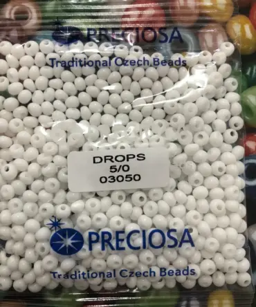 Preciosa Drops Beads 03050 5/0 3.5 Oz