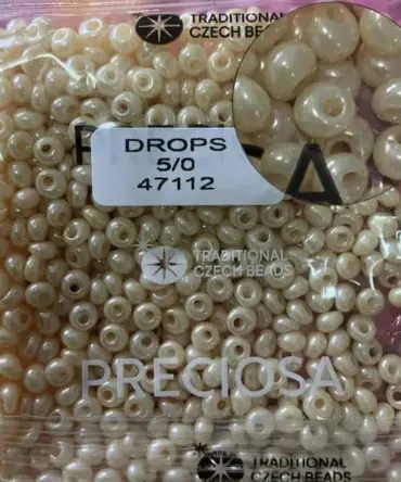 Preciosa Drops Beads 47112 5/0 3.5 Oz