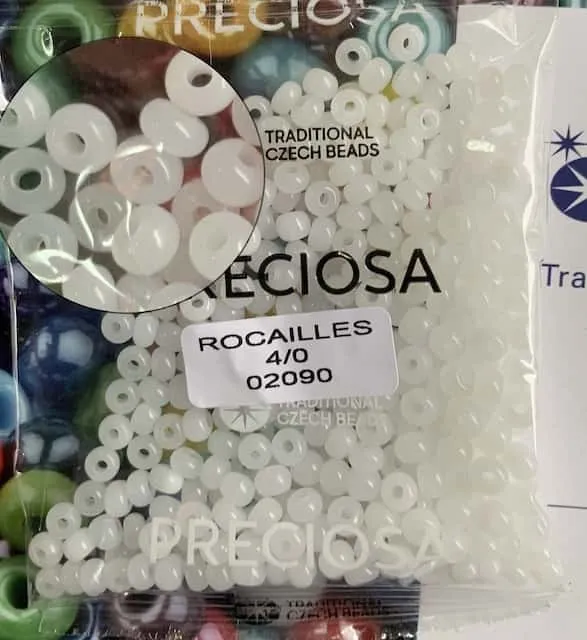 Preciosa Round Seed Beads 02090 4/0 3.5 Oz