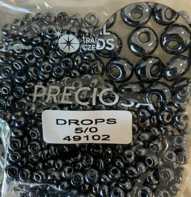 Preciosa Drops Beads 49102 5/0  3.5 Oz