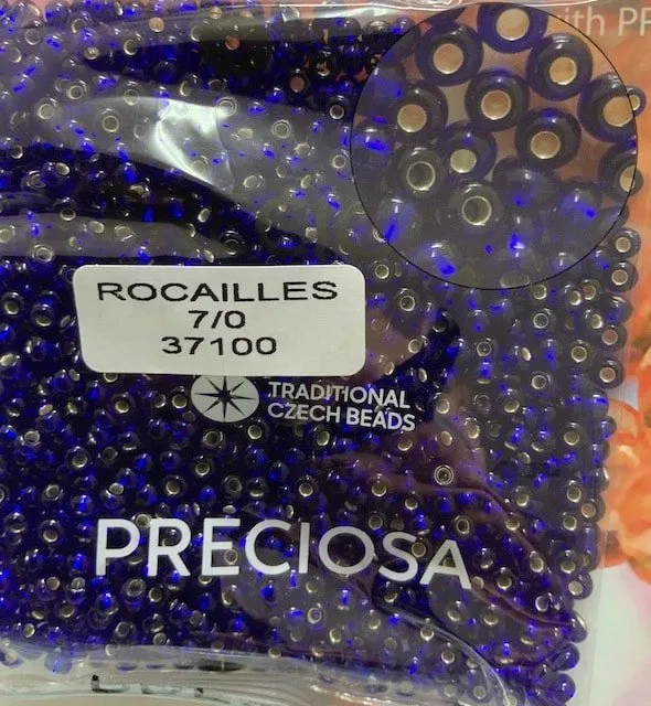 Preciosa Round Seed Beads 37100 7/0  3.5 Oz