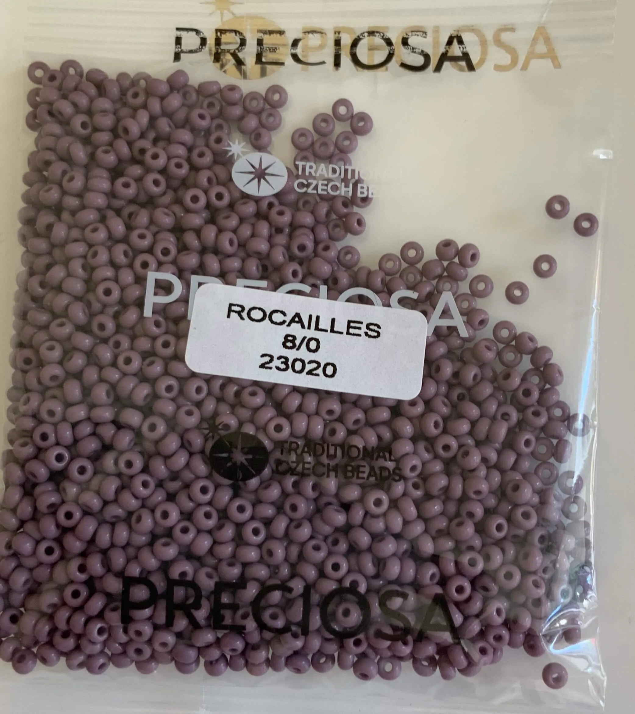 Preciosa Round Seed Beads 23020 8/0 3.5 Oz