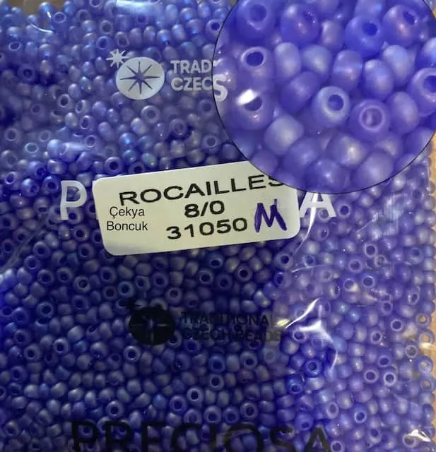 Preciosa Round Seed Beads 31050 8/0  3.5 Oz Matte
