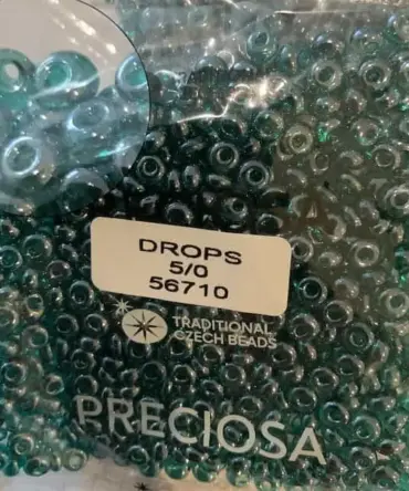 Preciosa Drops Beads 56710 5/0 3.5 Oz
