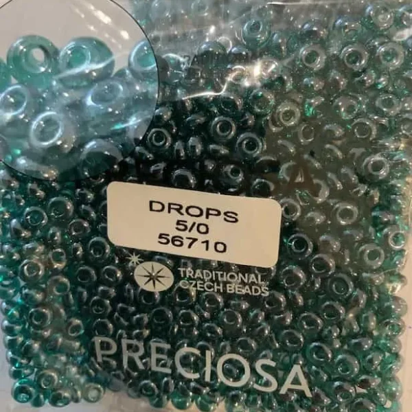 Preciosa Drops Beads 56710 5/0 3.5 Oz