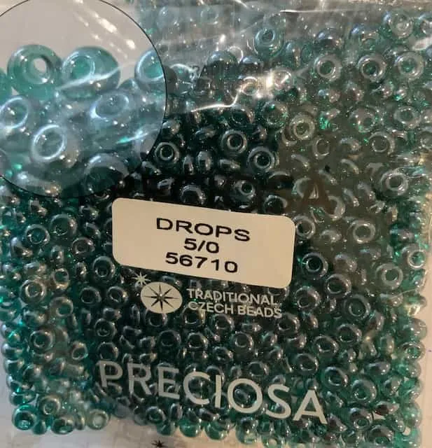 Preciosa Drops Beads 56710 5/0 3.5 Oz