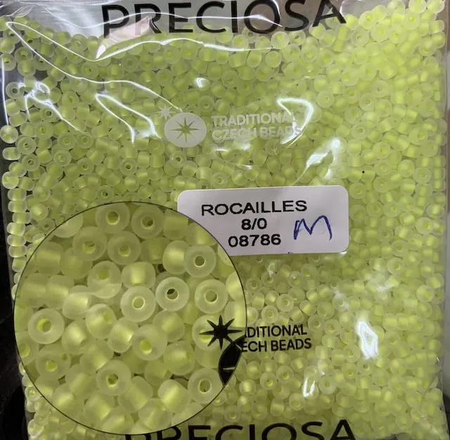 Preciosa Round Seed Beads 08786 8/0 3.5 Oz Matte