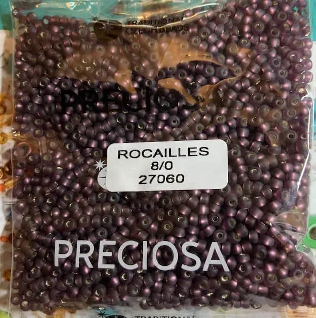 Preciosa Round Seed Beads 27060 8/0 3.5 Oz Matte