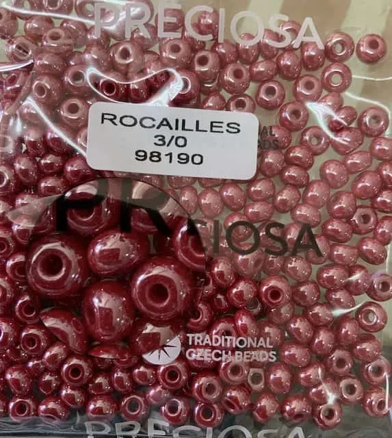 Preciosa Round Seed Beads 98190 3/0 3.5 Oz