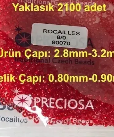 Preciosa Round Seed Beads 90070 8/0 3.5 Oz