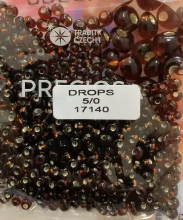 Preciosa Drops Beads 17140 5/0 3.5 Oz