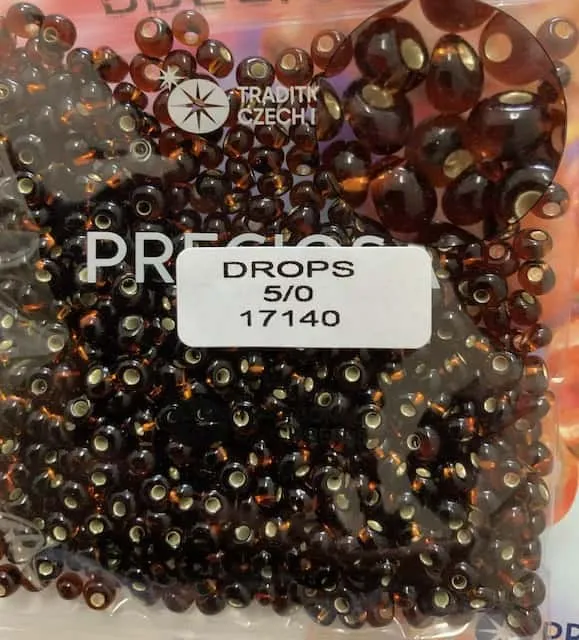 Preciosa Drops Beads 17140 5/0 3.5 Oz