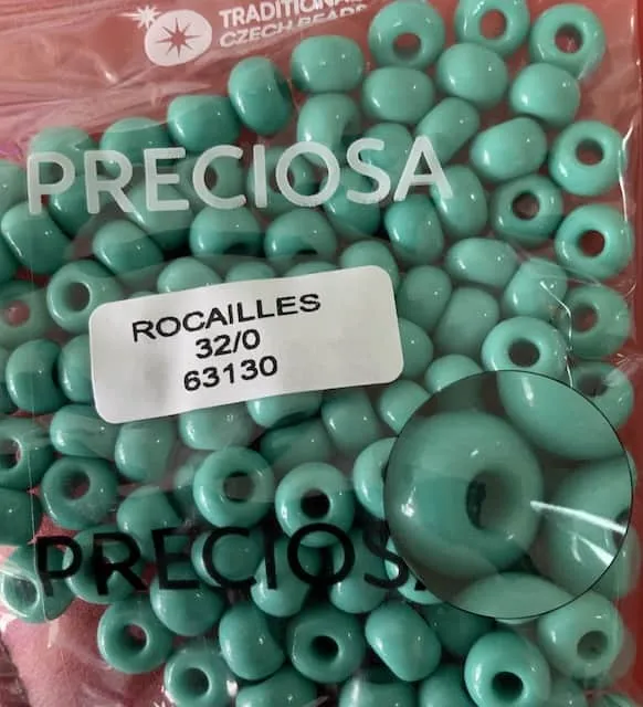 Preciosa Round Seed Beads 63130 32/0 3.5 Oz