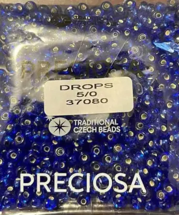 Preciosa Drops Beads 37080 5/0 3.5 Oz