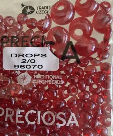 Preciosa Drops Beads 96070 2/0 3.5 Oz