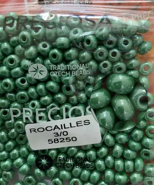 Preciosa Round Seed Beads 58250 3/0  3.5 Oz