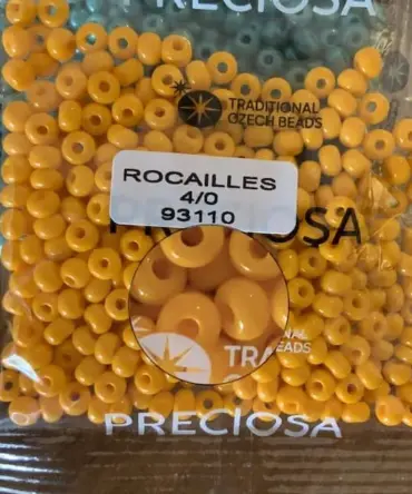 Preciosa Round Seed Beads 93110 4/0 3.5 Oz