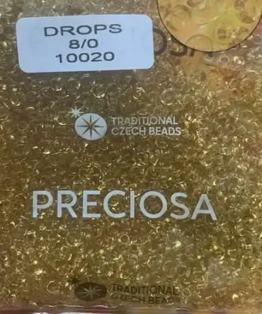 Preciosa Drops Beads 10020 8/0 3.5 Oz